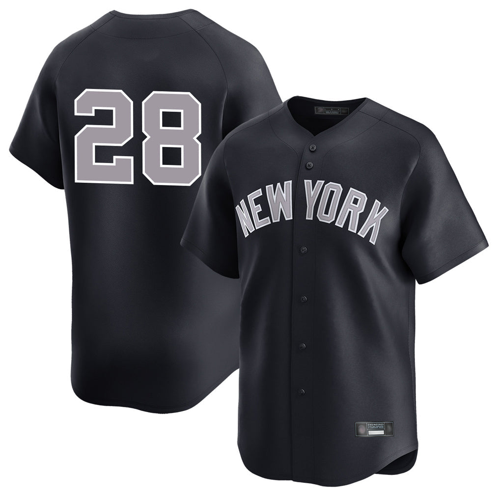 Elroe NY.Yankees #28 Austin Wells Player Navy Limited Stitched Jerseys