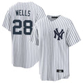 Elroe NY.Yankees #28 Austin Wells Player White Game Home Stitched Jerseys