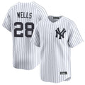 Elroe NY.Yankees #28 Austin Wells Player White Limited Home Stitched Jerseys