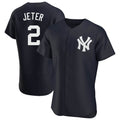 Elroe NY.Yankees #2 Derek Jeter Player Navy Limited Elite Home Stitched Jerseys