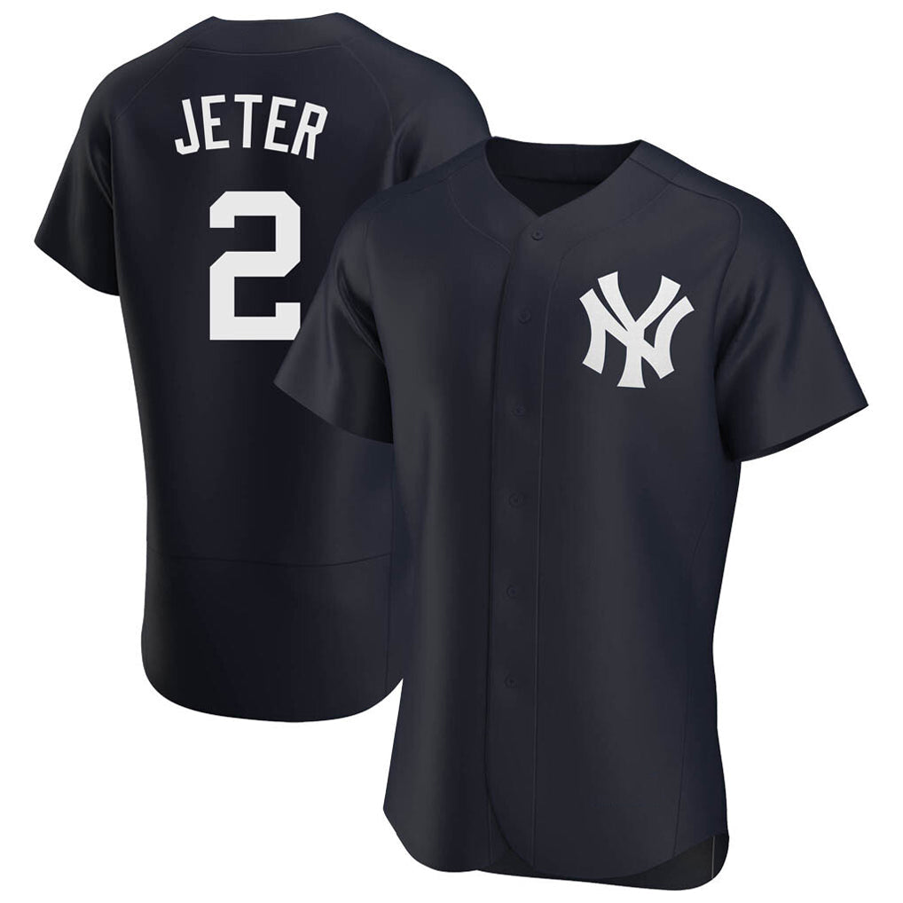 Elroe NY.Yankees #2 Derek Jeter Player Navy Limited Elite Home Stitched Jerseys
