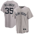 Elroe NY.Yankees #35 Cody Bellinger Player Gray Game Home Stitched Jerseys