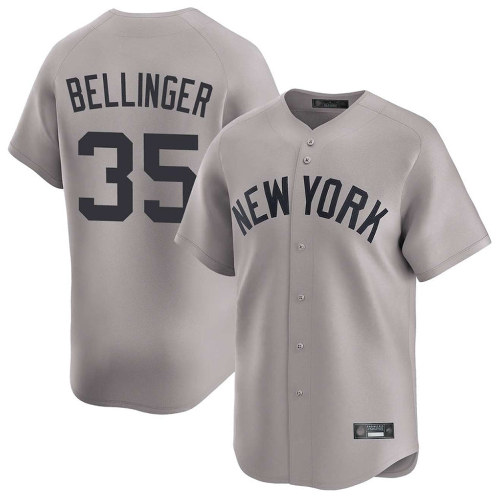 Elroe NY.Yankees #35 Cody Bellinger Player Gray Limited Home Stitched Jerseys