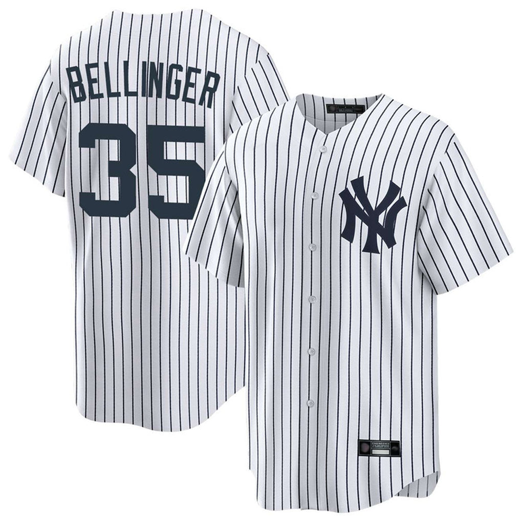 Elroe NY.Yankees #35 Cody Bellinger Player White Game Home Stitched Jerseys