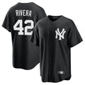 Elroe NY.Yankees #42 Mariano Rivera Player Black Game Stitched Jerseys