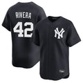 Elroe NY.Yankees #42 Mariano Rivera Player Navy Alternate Limited Home Stitched Jerseys