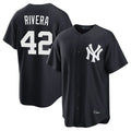 Elroe NY.Yankees #42 Mariano Rivera Player Navy Game Home Stitched Jerseys