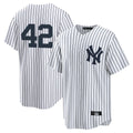 Elroe NY.Yankees #42 Mariano Rivera Player White Game Stitched Jerseys
