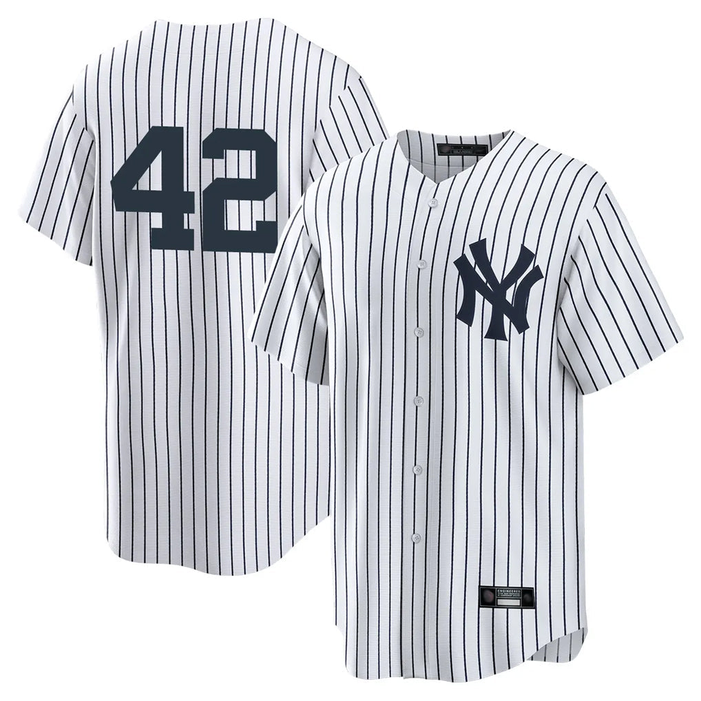 Elroe NY.Yankees #42 Mariano Rivera Player White Game Stitched Jerseys