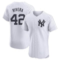 Elroe NY.Yankees #42 Mariano Rivera Player White Limited Elite Home Stitched Jerseys