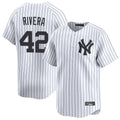 Elroe NY.Yankees #42 Mariano Rivera Player White Limited Home Stitched Jerseys