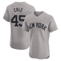 Elroe NY.Yankees #45 Gerrit Cole Player Gray Limited Elite Home Stitched Jerseys