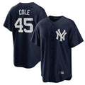 Elroe NY.Yankees #45 Gerrit Cole Player Navy Game Home Stitched Jerseys