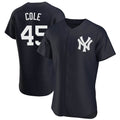 Elroe NY.Yankees #45 Gerrit Cole Player Navy Limited Elite Home Stitched Jerseys