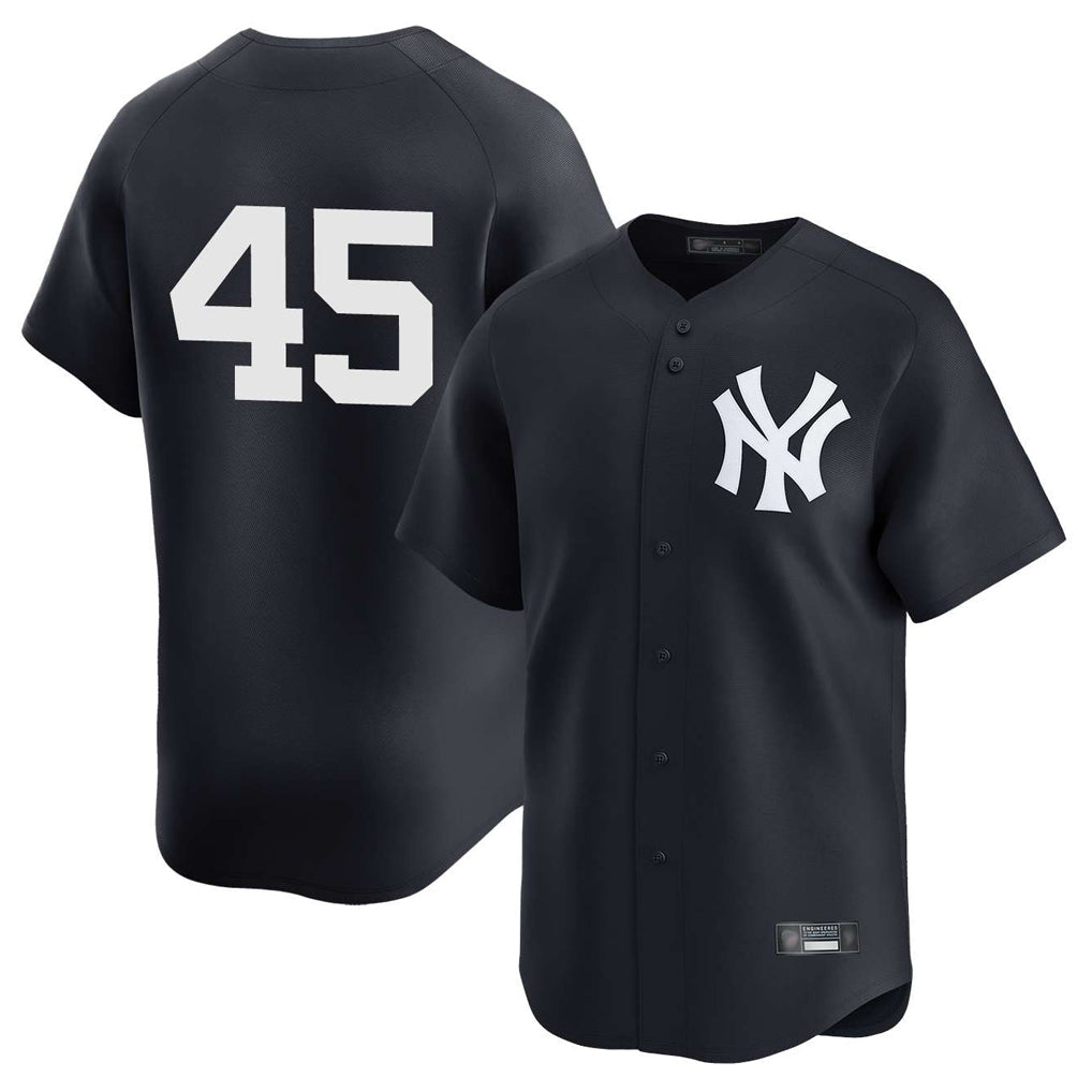 Elroe NY.Yankees #45 Gerrit Cole Player Navy Limited Home Stitched Jerseys