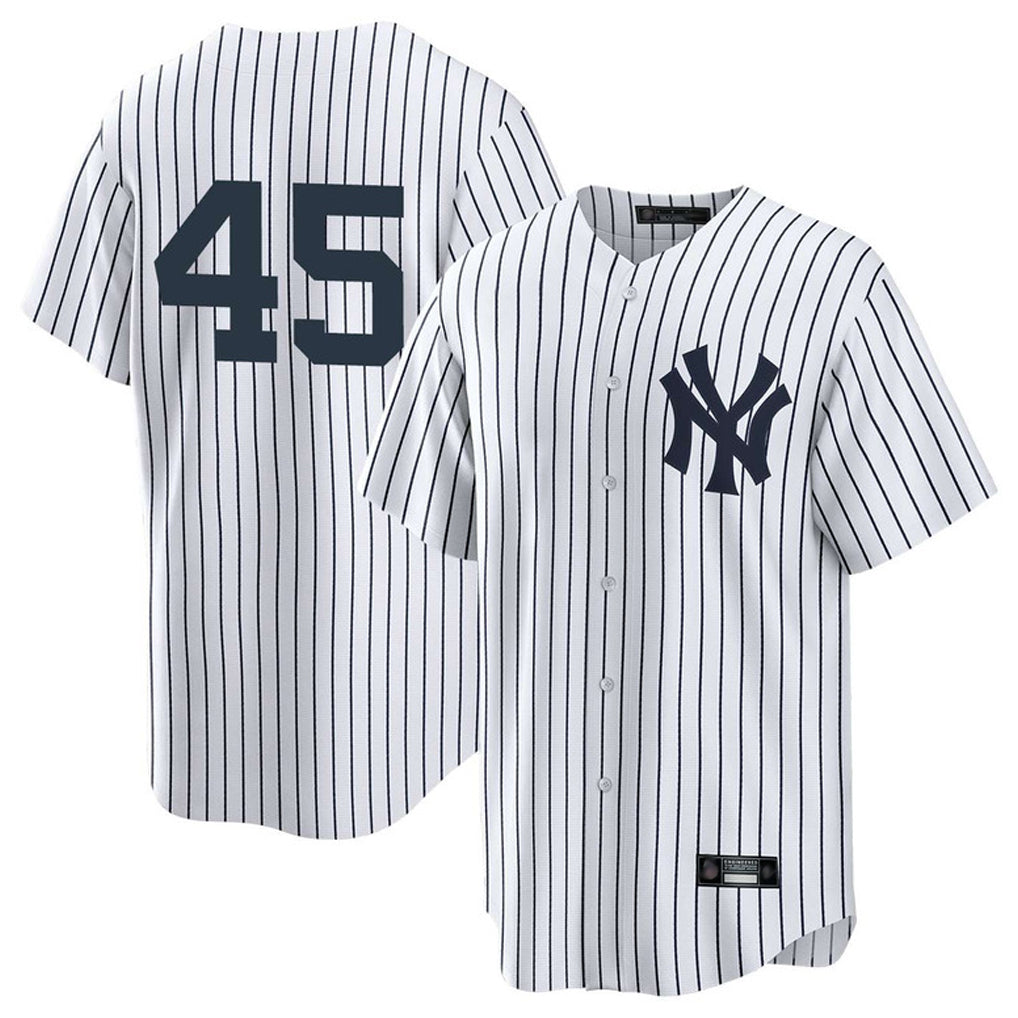 Elroe NY.Yankees #45 Gerrit Cole Player White Game Home Stitched Jerseys