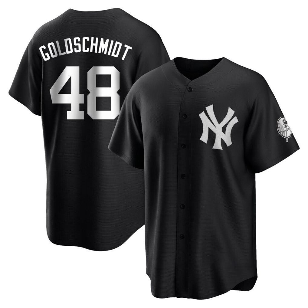 Elroe NY.Yankees #48 Paul Goldschmidt Player Black Game Stitched Jerseys