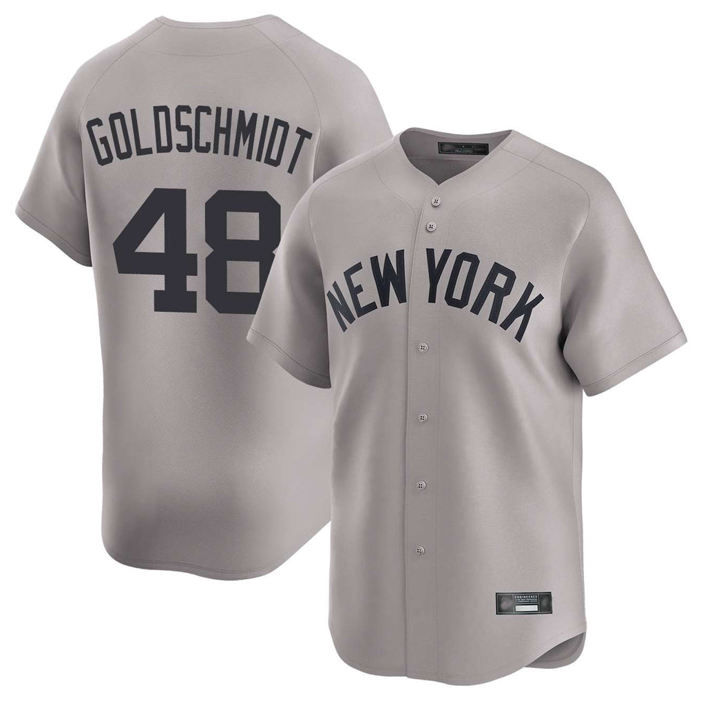 Elroe NY.Yankees #48 Paul Goldschmidt Player Gray Limited Stitched Jerseys