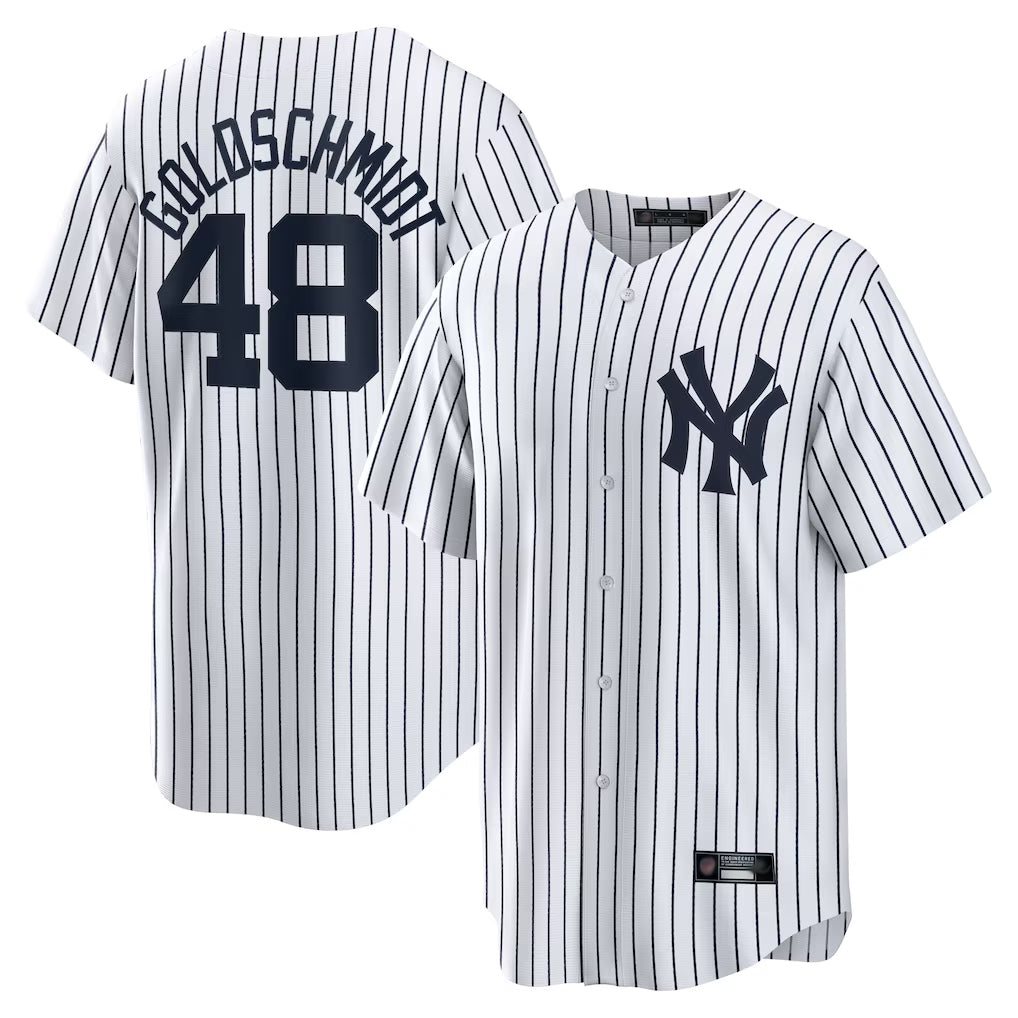 Elroe NY.Yankees #48 Paul Goldschmidt Player White Game Home Stitched Jerseys