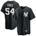 Elroe NY.Yankees #54 Max Fried Player Black Game Stitched Jerseys