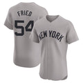 Elroe NY.Yankees #54 Max Fried Player Gray Limited Elite Home Stitched Jerseys