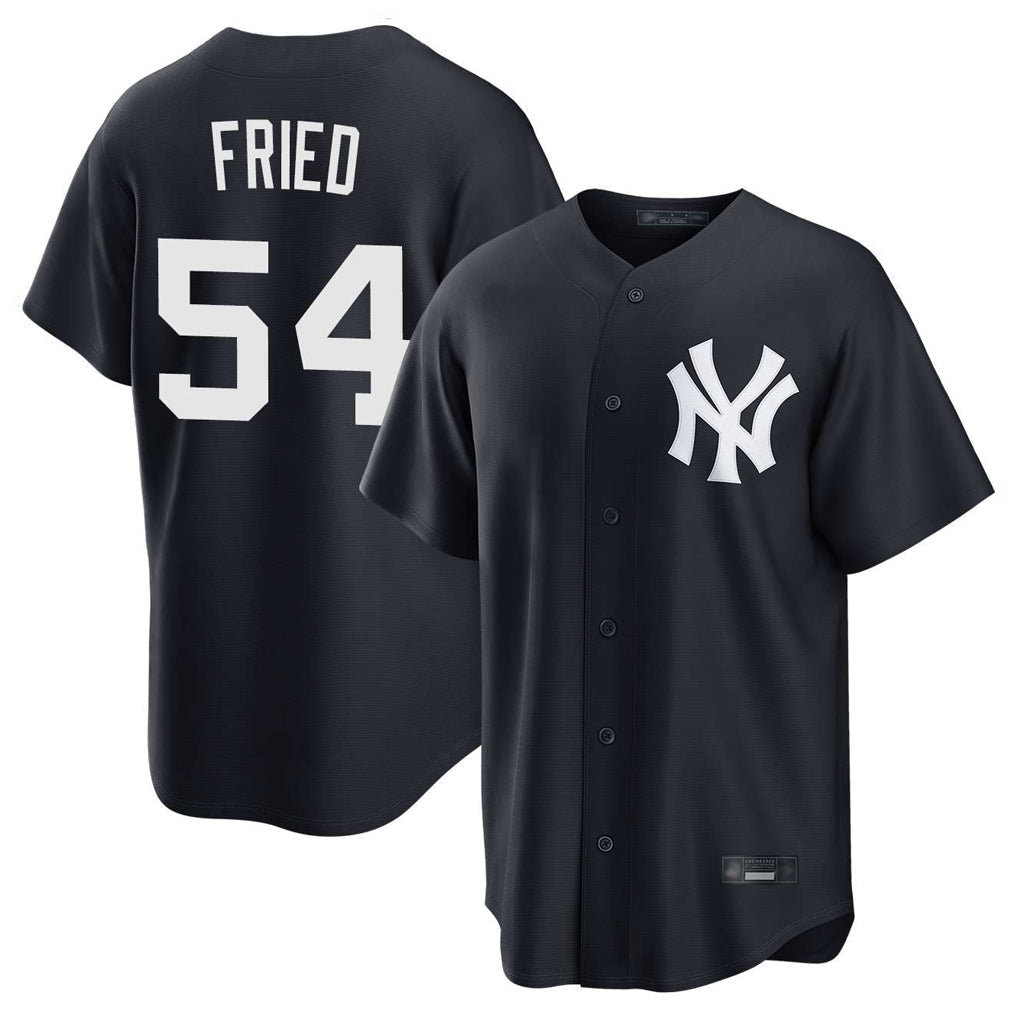 Elroe NY.Yankees #54 Max Fried Player Navy Game Stitched Jerseys