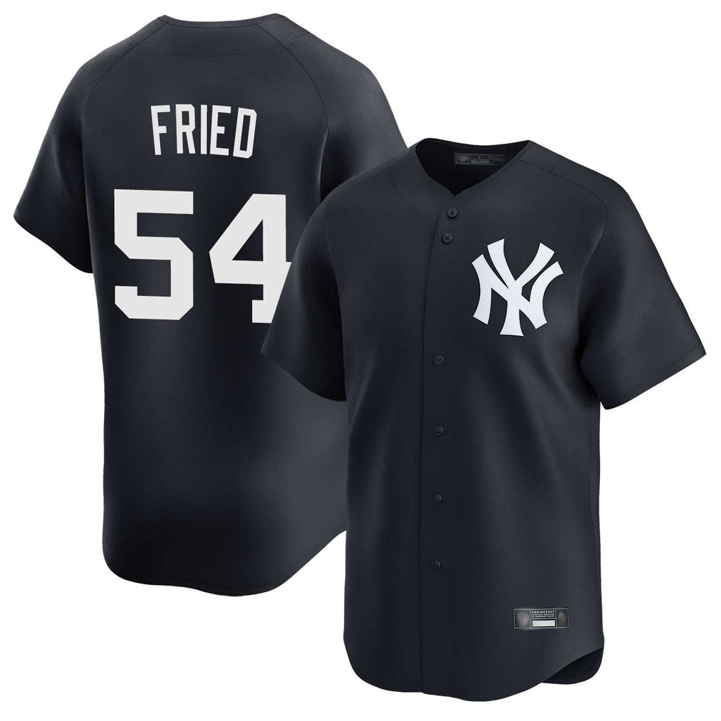 Elroe NY.Yankees #54 Max Fried Player Navy Limited Game Stitched Jerseys