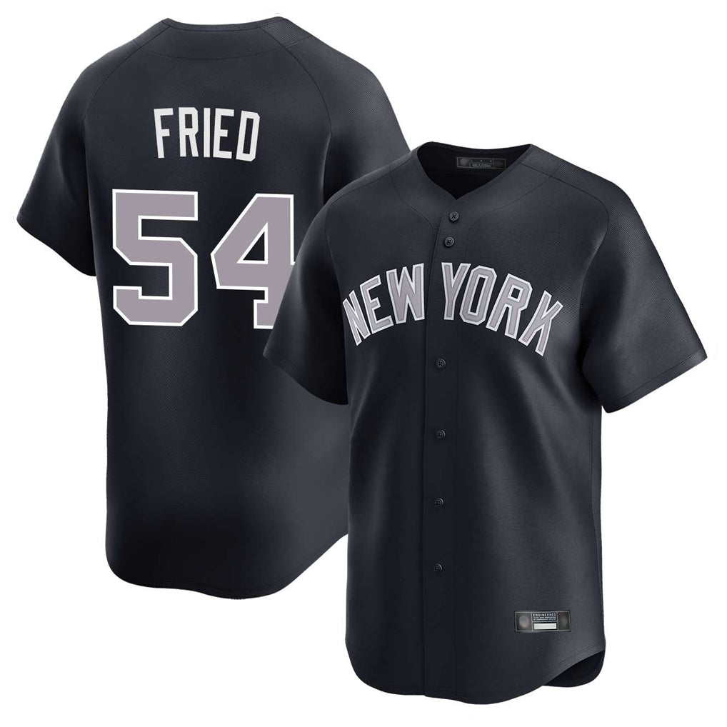 Elroe NY.Yankees #54 Max Fried Player Navy Limited Home Stitched Jerseys