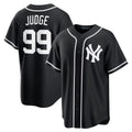 Elroe NY.Yankees #99 Aaron Judge Player Black Out Game Stitched Jerseys