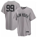 Elroe NY.Yankees #99 Aaron Judge Player Gray Game Home Stitched Jerseys