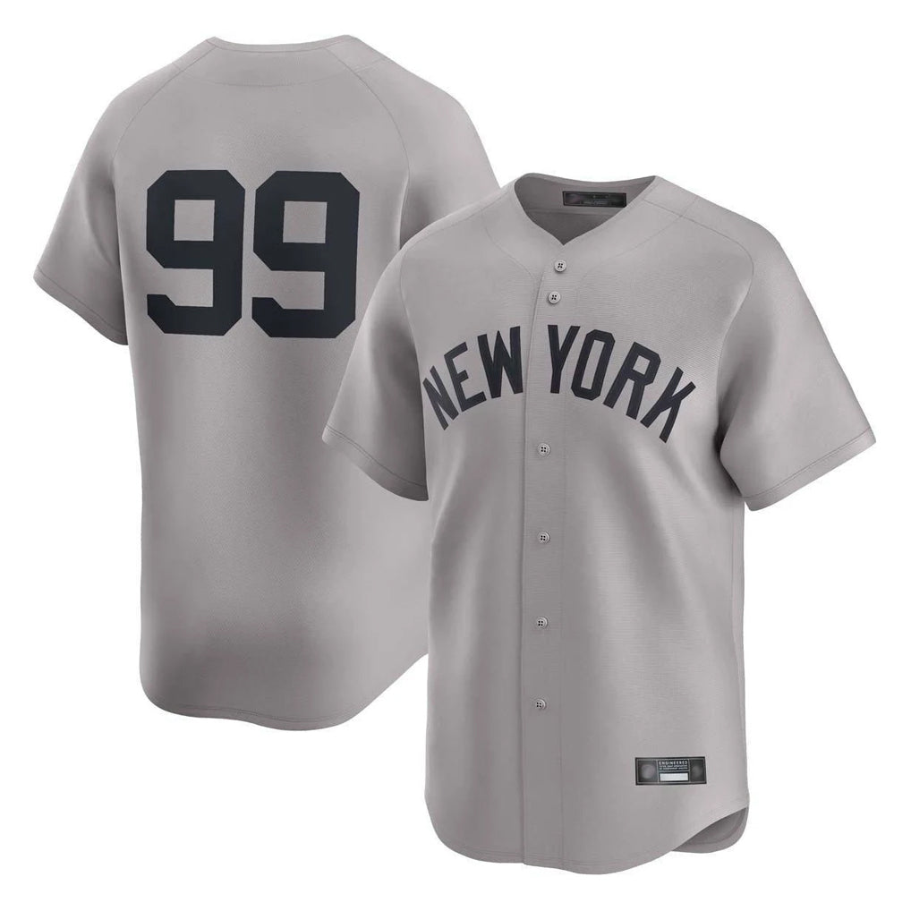 Elroe NY.Yankees #99 Aaron Judge Player Gray Limited Home Stitched Jerseys