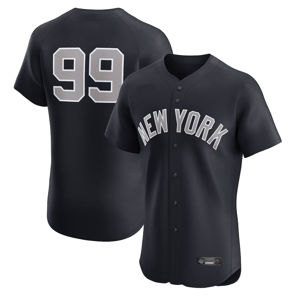 Elroe NY.Yankees #99 Aaron Judge Player Navy  Home Limited Elite Game Stitched Jerseys