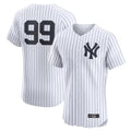 Elroe NY.Yankees #99 Aaron Judge Player White Limited Elite Home Stitched Jerseys