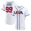 Elroe NY.Yankees #99 Aaron Judge Player White USA 2026 World Classic Home Limited Elite Stitched Jerseys
