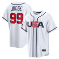 Elroe NY.Yankees #99 Aaron Judge Player White USA 2026 World Classic Limited Game Stitched Jerseys