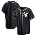 Elroe NY.Yankees Blank Player Black Out Game Home Stitched Jerseys