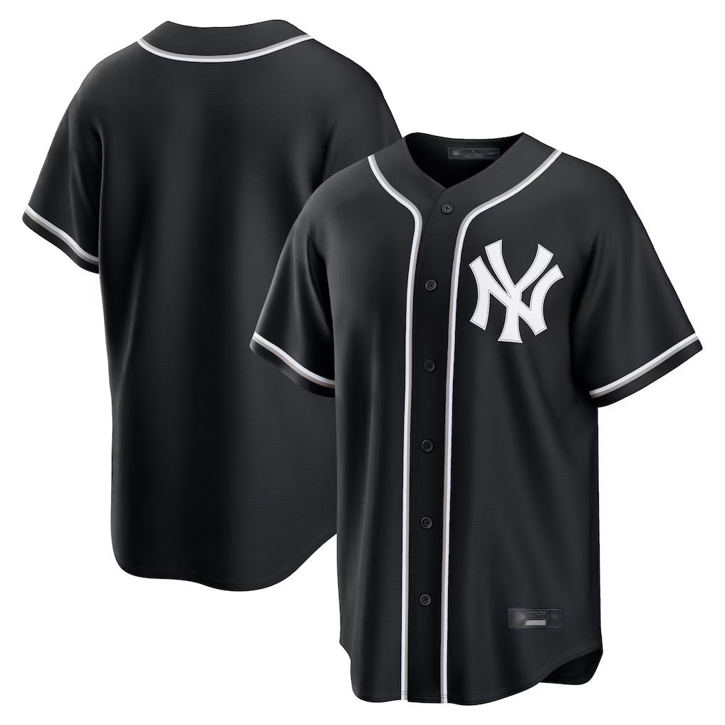Elroe NY.Yankees Blank Player Black Out Game Home Stitched Jerseys