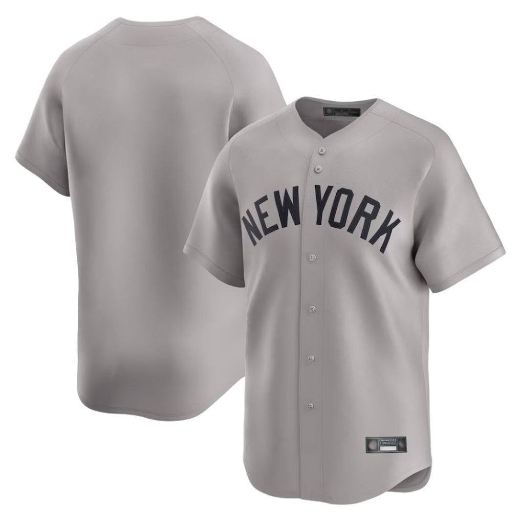 Elroe NY.Yankees Blank Player Gray Limited Home Stitched Jerseys
