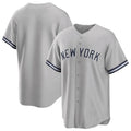 Elroe NY.Yankees Blank Player Gray Road Game Stitched Jerseys