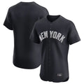 Elroe NY.Yankees Blank Player Navy Home Replica Elite Stitched Jerseys