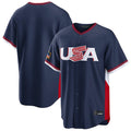 Elroe NY.Yankees Blank Player Navy USA 2026 World Classic Limited Game Stitched Jerseys