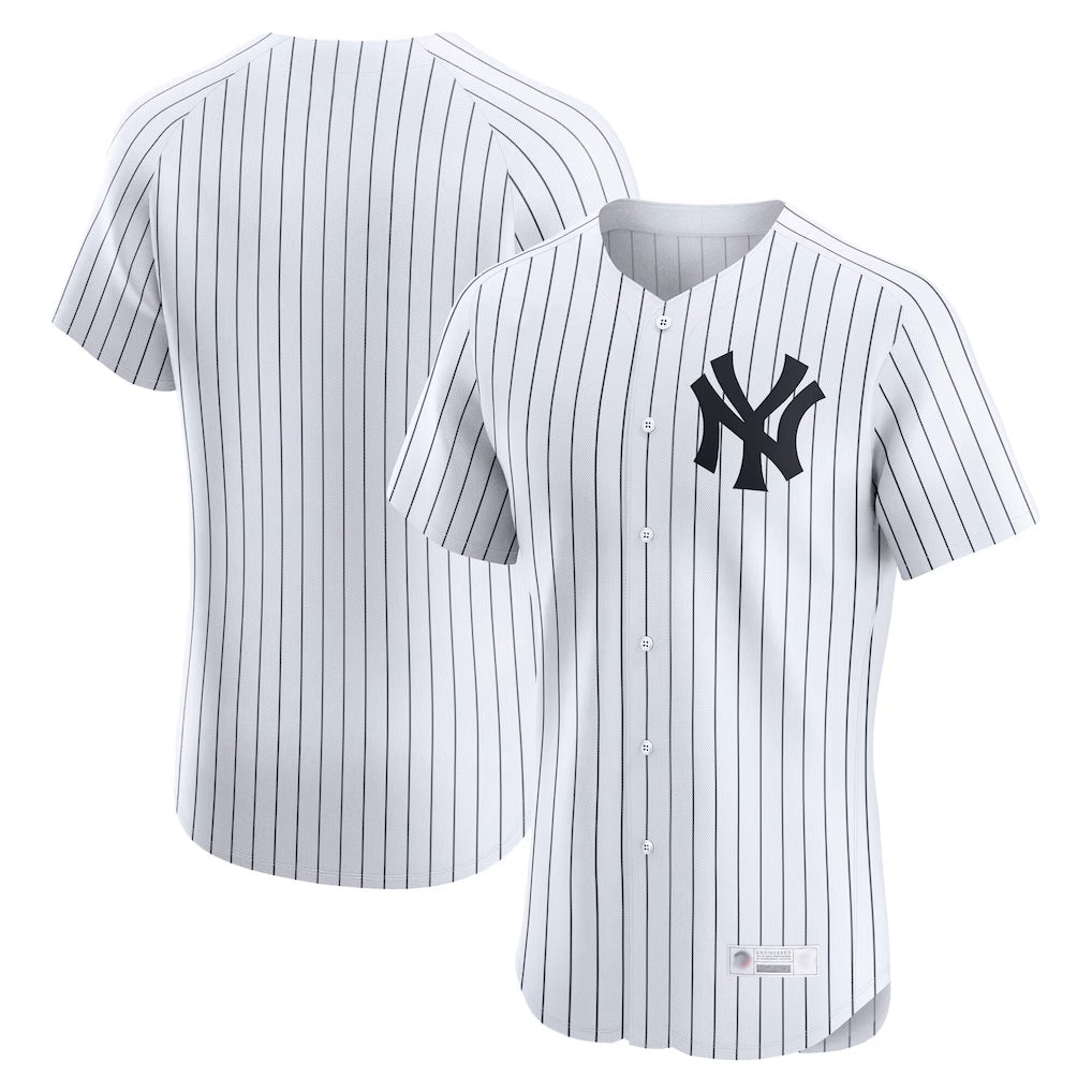Elroe NY.Yankees Blank Player White Limited Elite Home Stitched Jerseys