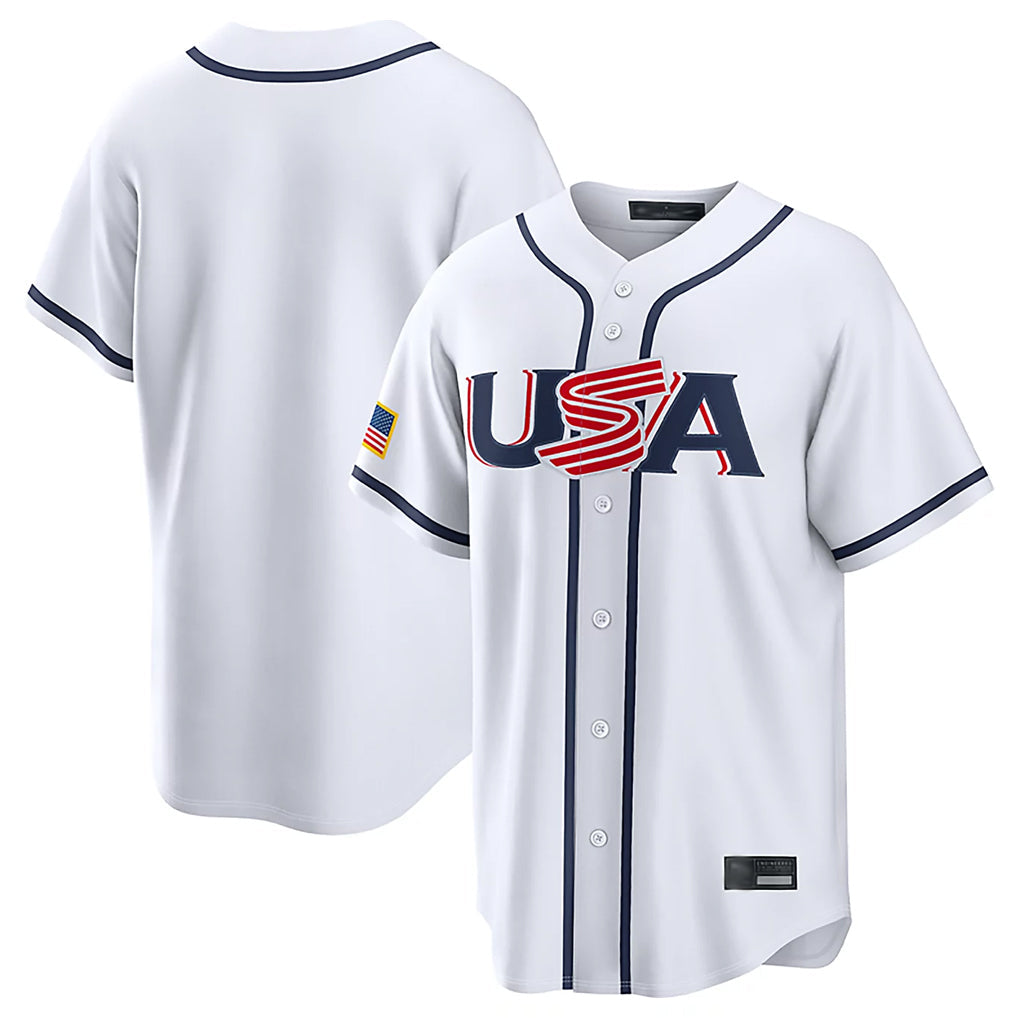 Elroe NY.Yankees Blank Player White USA 2026 World Classic Limited Game Stitched Jerseys