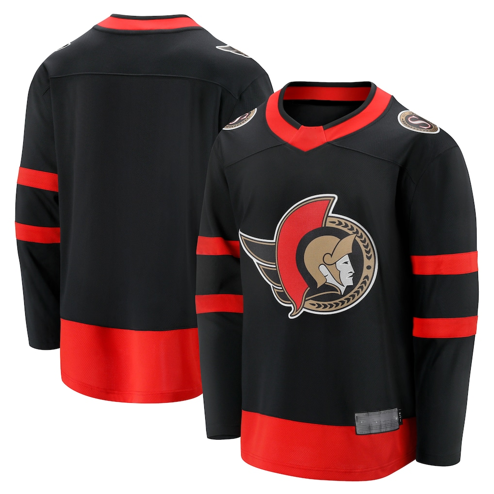 Elroe O.Senators Black Home Breakaway Jerseys
