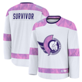 Elroe O.Senators White Hockey Fights Cancer Survivor Practice Jerseys