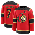 Elroe O.Senators #7 Brady Tkachuk Red Alternate Premium Jerseys