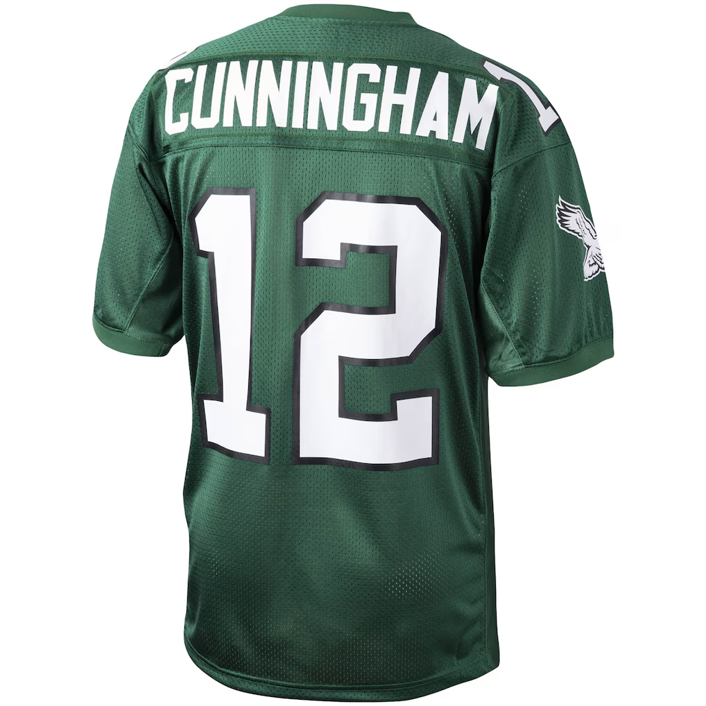 Elroe P.Eagles 1992 #12 Randall Cunningham Mitchell & Ness Green Authentic Throwback Retired Player Stitched Puhic Jersey