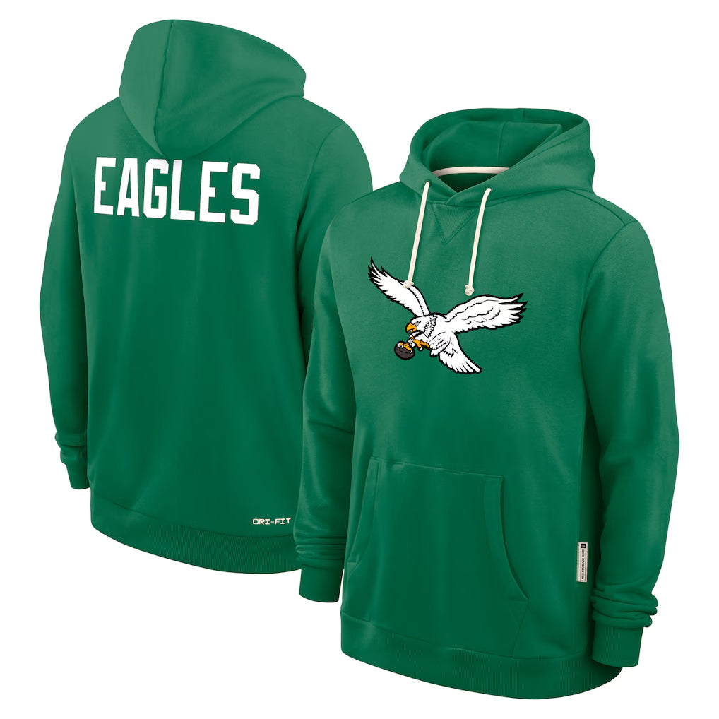 Elroe P.Eagles Green Pullover Hoodies Home Game Blank Player Stitched Jerseys