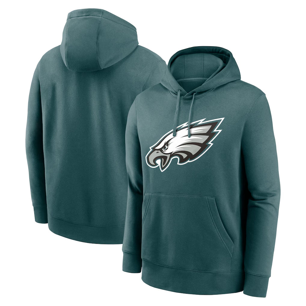 Elroe P.Eagles Midnight Green Performance Pullover Hoodies Home Game Blank Player Stitched Jerseys