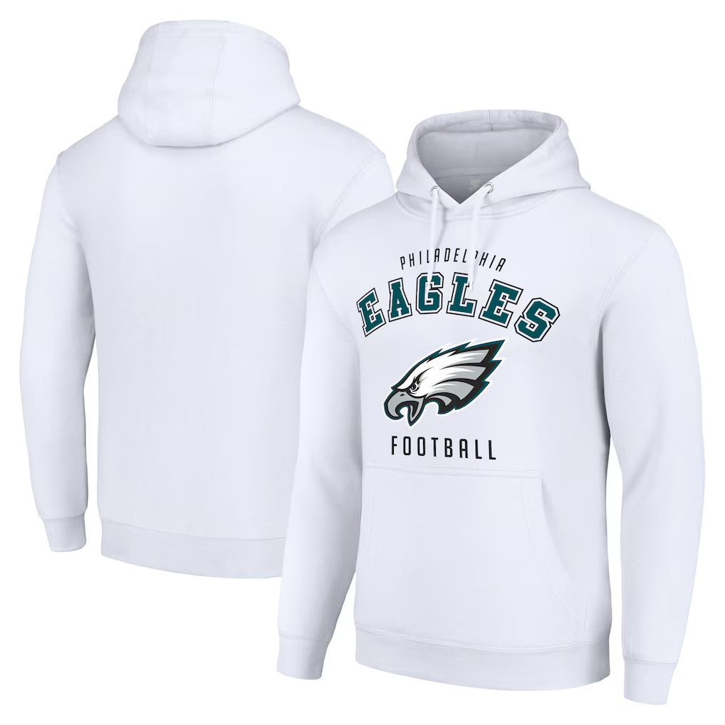 Elroe P.Eagles White Pullover Hoodies Home Game Blank Player Stitched Jerseys